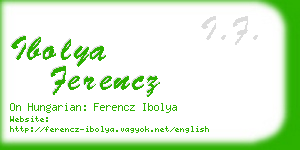 ibolya ferencz business card